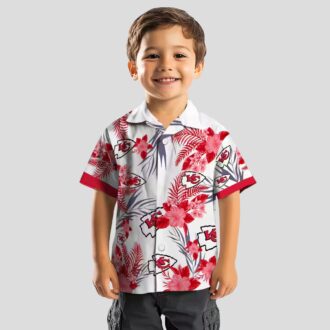 Kansas City Chiefs Patriotic Hawaiian Shirt, Hibiscus Floral Game Day Outfit