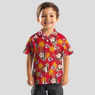 Kansas City Chiefs Red Hawaiian Shirt, Hibiscus Palm Beach Party & Game Day Outfit