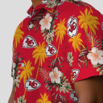 Kansas City Chiefs Red Hawaiian Shirt, Hibiscus Palm Beach Party & Game Day Outfit