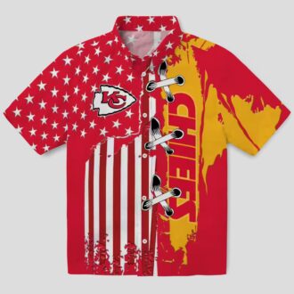 Limited Edition Kansas City Chiefs Hawaiian Shirt - Stitched Flag Red Button Up