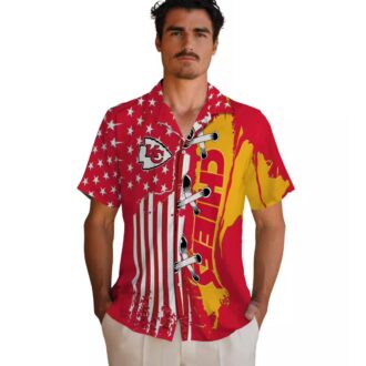 Limited Edition Kansas City Chiefs Hawaiian Shirt - Stitched Flag Red Button Up
