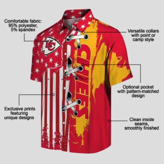 Limited Edition Kansas City Chiefs Hawaiian Shirt - Stitched Flag Red Button Up
