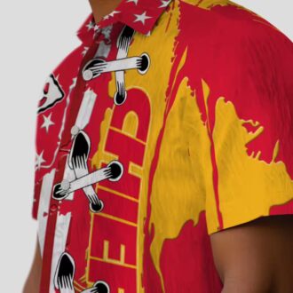 Limited Edition Kansas City Chiefs Hawaiian Shirt - Stitched Flag Red Button Up