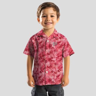 Limited Edition Kansas City Chiefs Leafy Hawaiian Shirt - Red Tropical Aloha Style