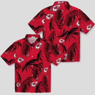 NFL Kansas City Chiefs Game Day Hawaiian Shirt - Red Palm Leaf Tropical Print
