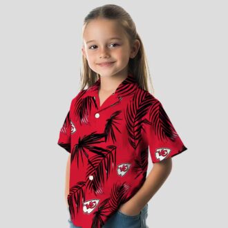NFL Kansas City Chiefs Game Day Hawaiian Shirt - Red Palm Leaf Tropical Print