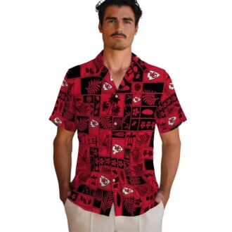 NFL Kansas City Chiefs Patchwork Hawaiian Shirt, Summer Beach Outfit for Football Fans