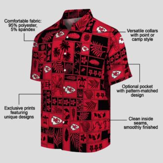 NFL Kansas City Chiefs Patchwork Hawaiian Shirt, Summer Beach Outfit for Football Fans