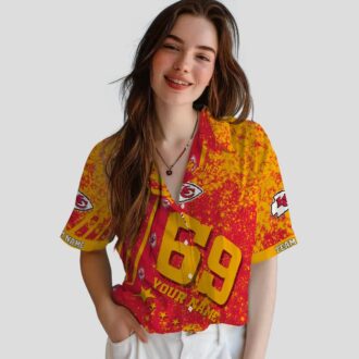 Personalized Kansas City Chiefs Hawaiian Shirt – Stars & Stripes Red Tropical Beachwear