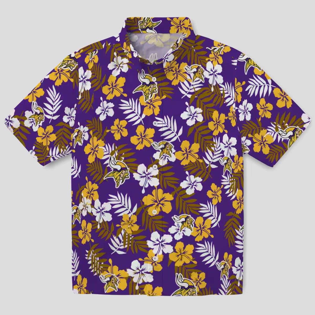 Best Minnesota Vikings Purple Hawaiian Shirt, NFL Tropical Floral Shirt for Summer