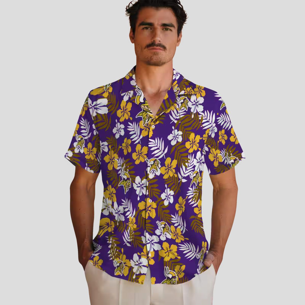 Best Minnesota Vikings Purple Hawaiian Shirt, NFL Tropical Floral Shirt for Summer