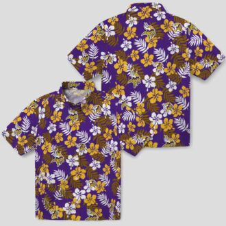 Best Minnesota Vikings Purple Hawaiian Shirt, NFL Tropical Floral Shirt for Summer