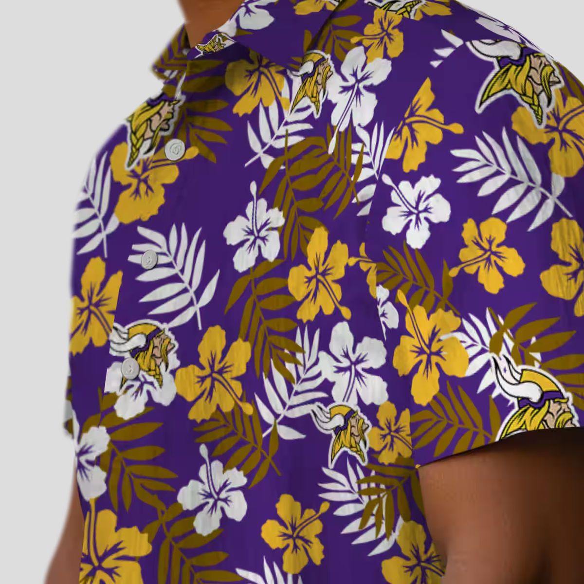 Best Minnesota Vikings Purple Hawaiian Shirt, NFL Tropical Floral Shirt for Summer