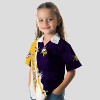 Custom Minnesota Vikings Edgy Streaks Hawaiian Shirt, Purple White NFL Summer Outfit