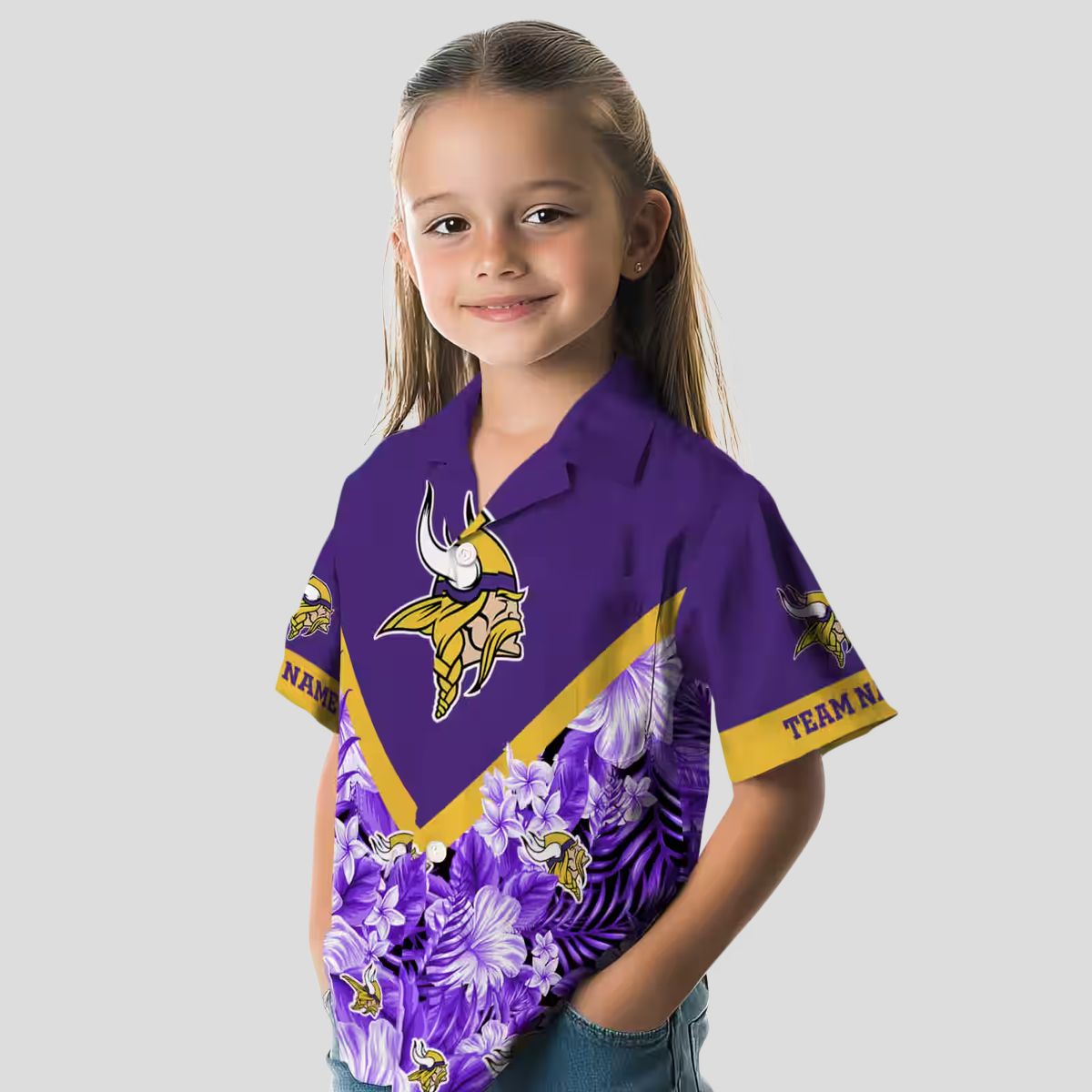 Custom Minnesota Vikings Purple Chevron Hawaiian Shirt, Summer Vacation Trip Outfit
