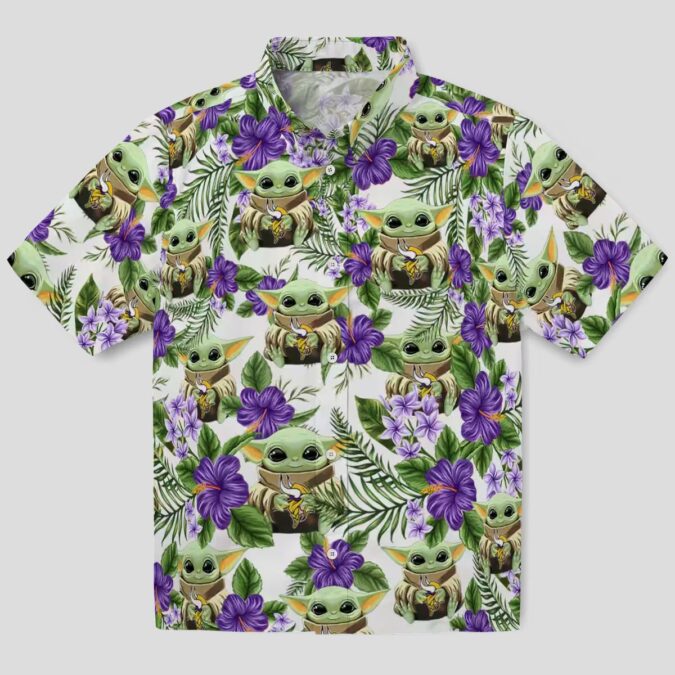 Limited Edition Minnesota Vikings Yoda Green Hawaiian Shirt, Best NFL Fan Gift