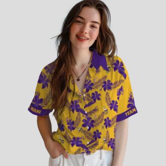 Minnesota Vikings Botanical Gold Hawaiian Shirt, Best Summer Tailgate Party Outfit