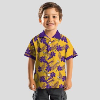 Minnesota Vikings Botanical Gold Hawaiian Shirt, Best Summer Tailgate Party Outfit