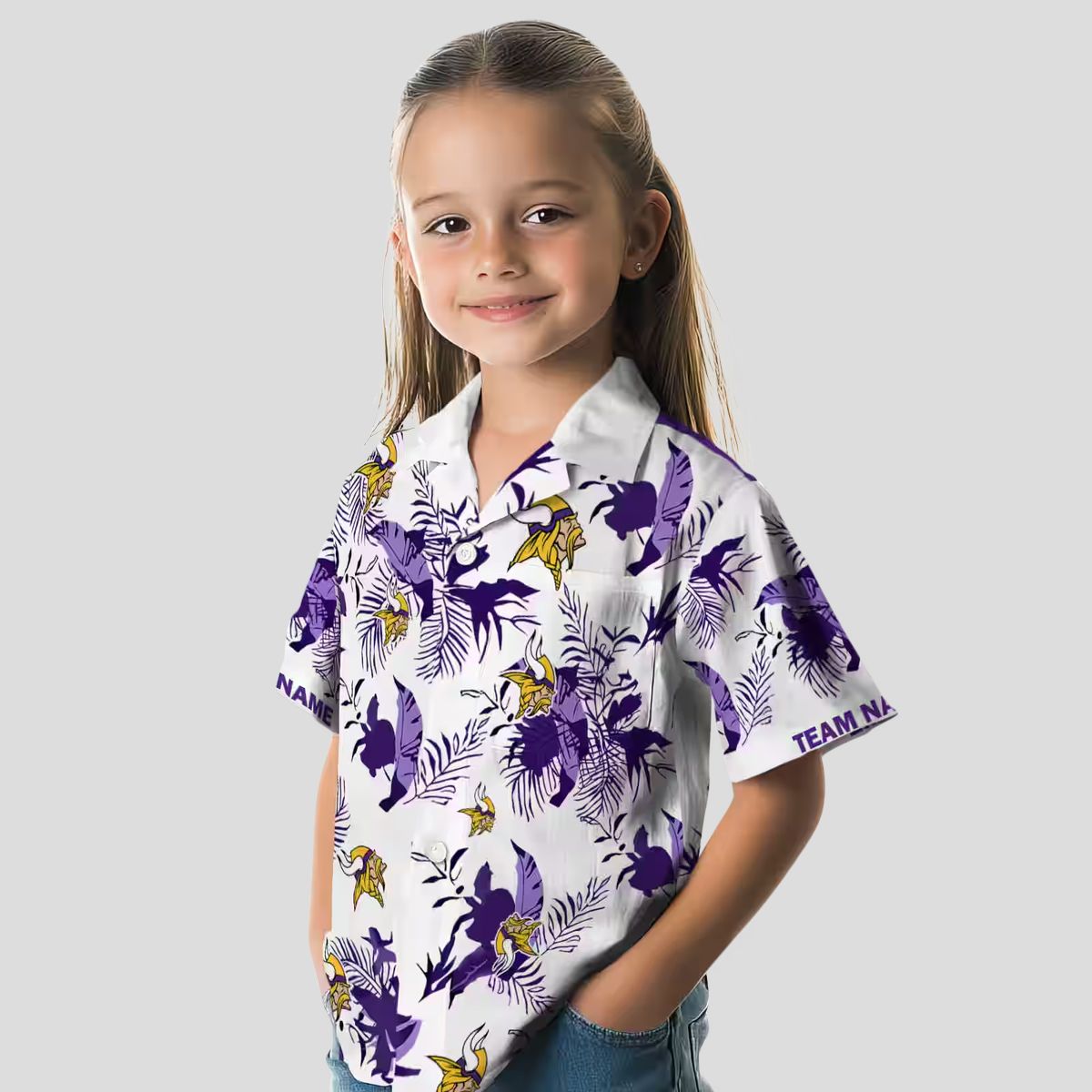Minnesota Vikings Hawaiian Shirt, Custom Purple Botanical NFL Aloha Shirt