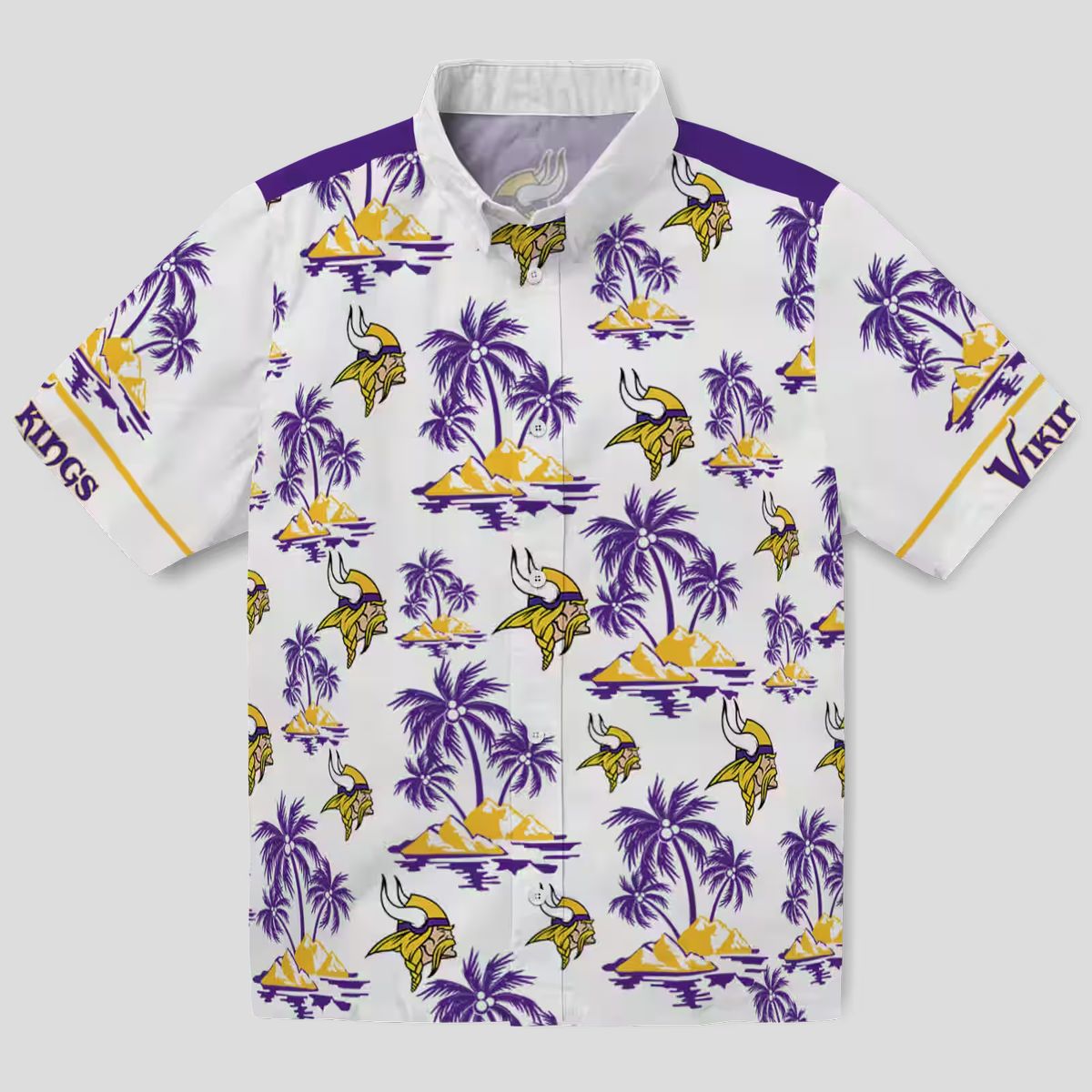 Minnesota Vikings Palm Island Hawaiian Shirt, Summer Beach Aloha Outfit
