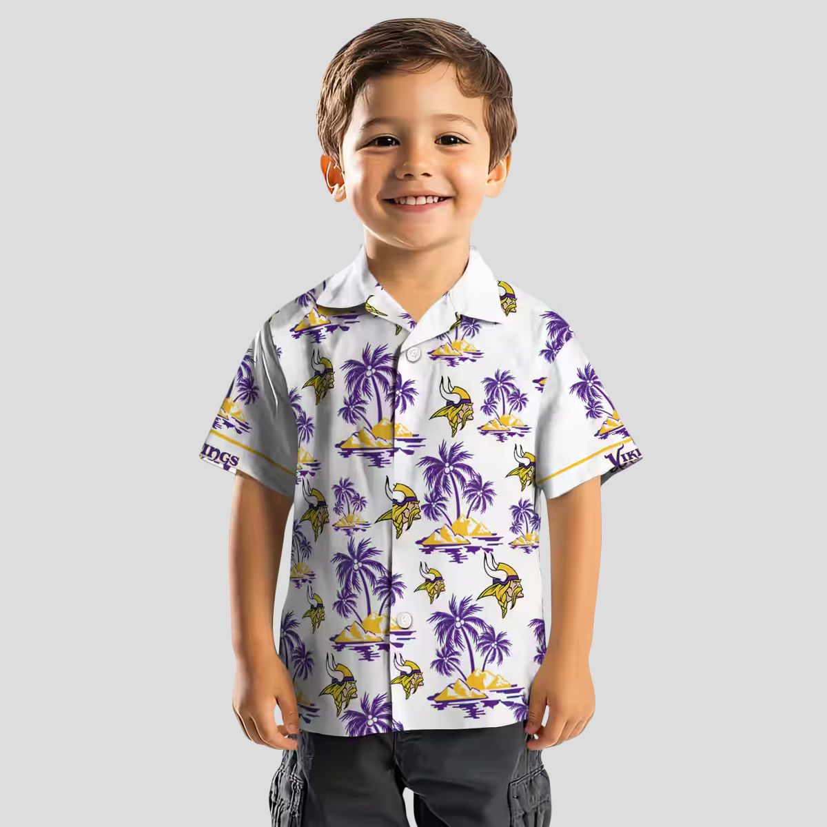 Minnesota Vikings Palm Island Hawaiian Shirt, Summer Beach Aloha Outfit