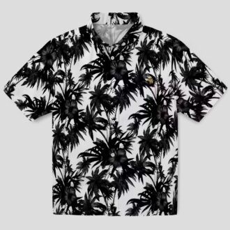 Minnesota Vikings Palm Print Hawaiian Shirt, NFL Summer Beachwear for Fans
