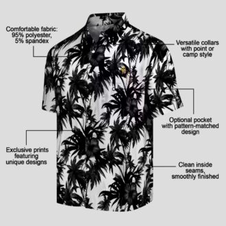 Minnesota Vikings Palm Print Hawaiian Shirt, NFL Summer Beachwear for Fans