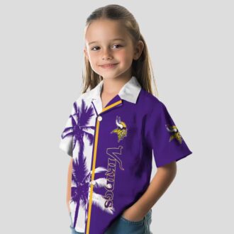Minnesota Vikings Palm Trees Hawaiian Shirt, Best NFL Gift for Football Fans