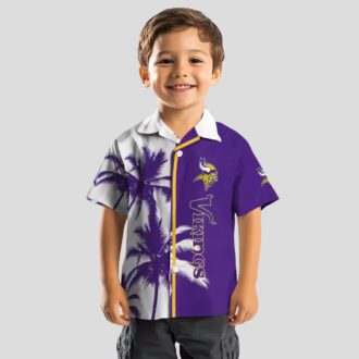 Minnesota Vikings Palm Trees Hawaiian Shirt, Best NFL Gift for Football Fans