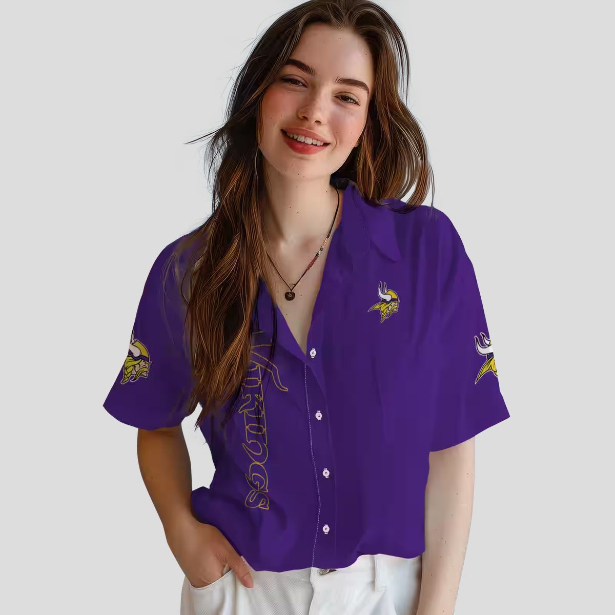 Minnesota Vikings Purple Minion Hawaiian Shirt, Best Gift for Football Fans