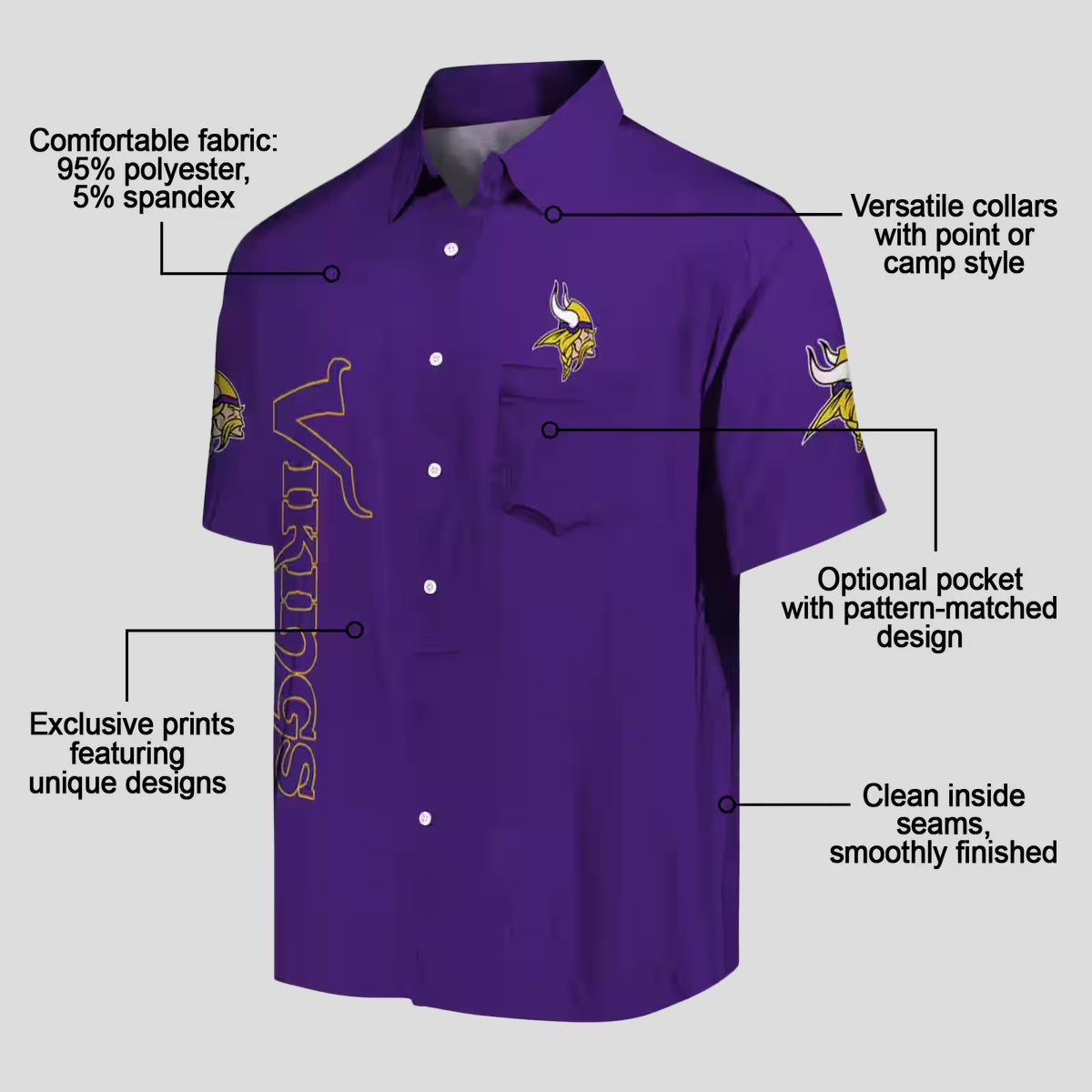 Minnesota Vikings Purple Minion Hawaiian Shirt, Best Gift for Football Fans