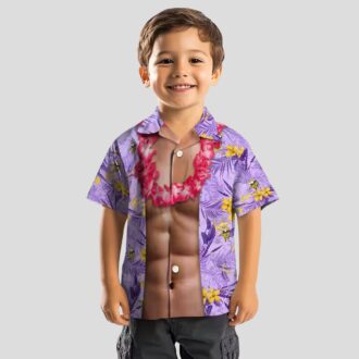 Minnesota Vikings Summer Aloha Shirt, Purple Chest Illusion Floral Beach Outfit
