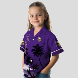 Minnesota Vikings Sunset Purple Black Hawaiian Shirt, Best NFL Tailgate Party Outfit