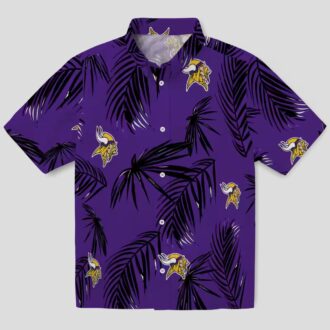 NFL Minnesota Vikings Aloha Shirt, Palm Leaf Hawaiian Tailgate Outfit