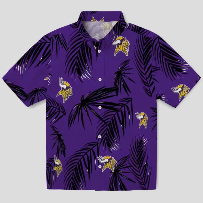 NFL Minnesota Vikings Aloha Shirt, Palm Leaf Hawaiian Tailgate Outfit