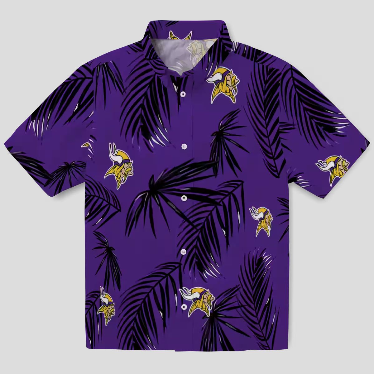 NFL Minnesota Vikings Aloha Shirt, Palm Leaf Hawaiian Tailgate Outfit