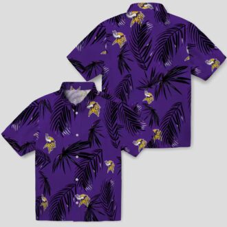 NFL Minnesota Vikings Aloha Shirt, Palm Leaf Hawaiian Tailgate Outfit