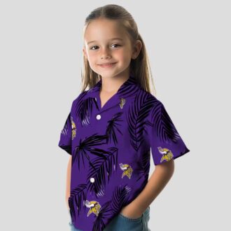 NFL Minnesota Vikings Aloha Shirt, Palm Leaf Hawaiian Tailgate Outfit