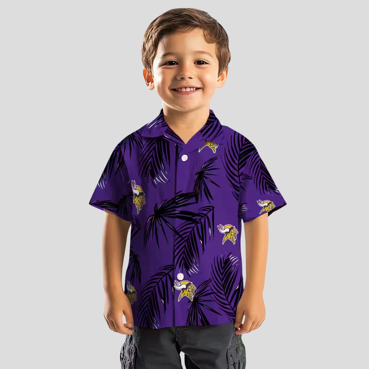 NFL Minnesota Vikings Aloha Shirt, Palm Leaf Hawaiian Tailgate Outfit