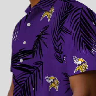 NFL Minnesota Vikings Aloha Shirt, Palm Leaf Hawaiian Tailgate Outfit