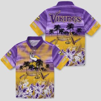 NFL Minnesota Vikings Hawaiian Shirt, Custom Purple Canoe Tropical Vacation Outfit
