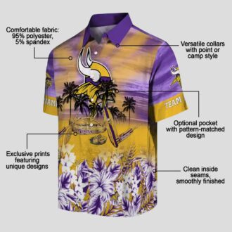 NFL Minnesota Vikings Hawaiian Shirt, Custom Purple Canoe Tropical Vacation Outfit