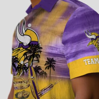 NFL Minnesota Vikings Hawaiian Shirt, Custom Purple Canoe Tropical Vacation Outfit