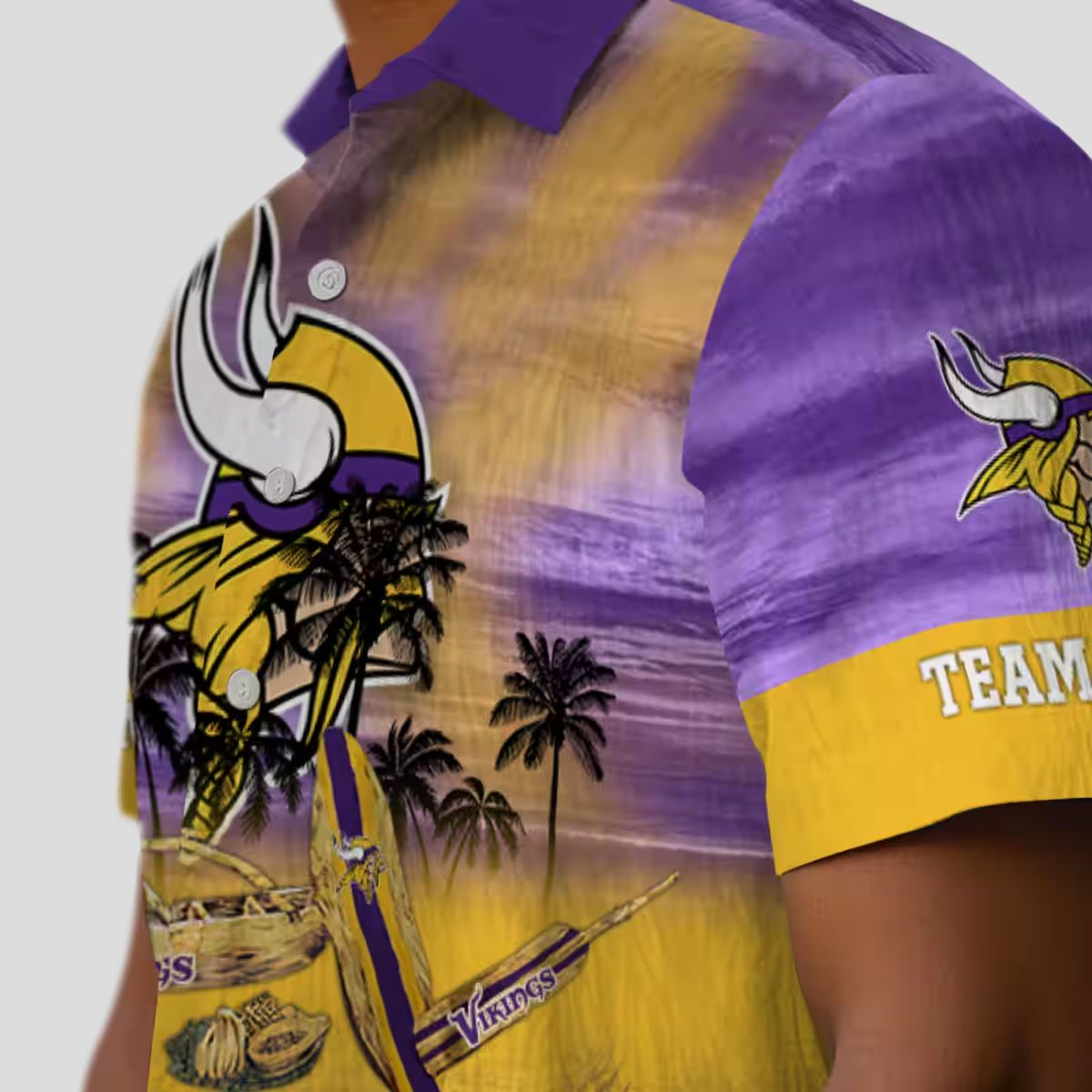 NFL Minnesota Vikings Hawaiian Shirt, Custom Purple Canoe Tropical Vacation Outfit