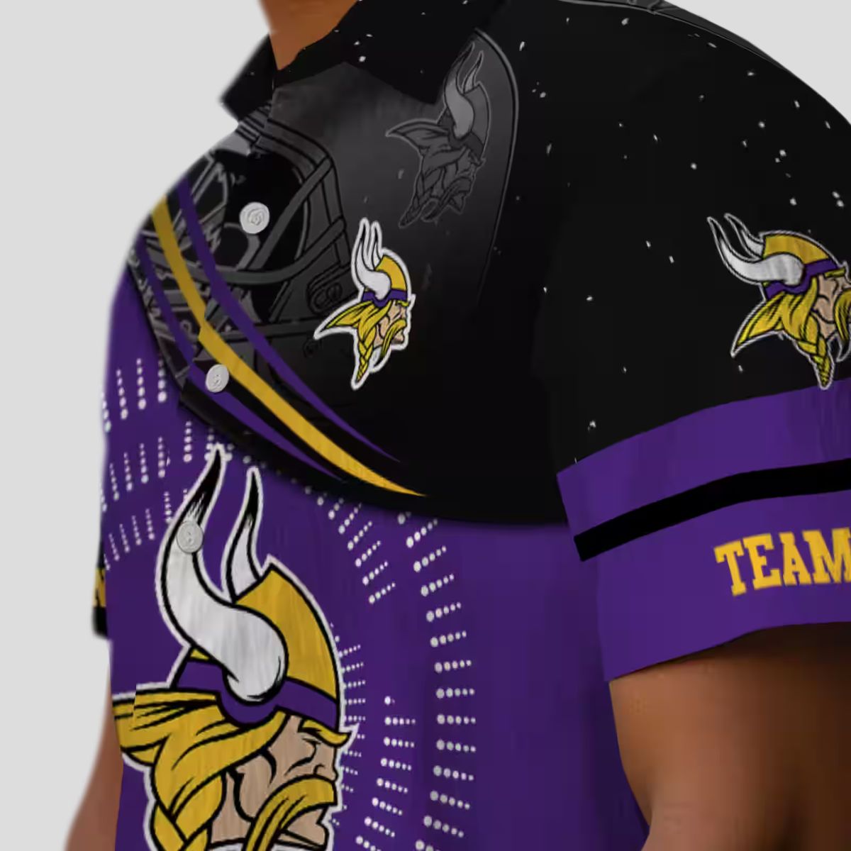 Purple Black Minnesota Vikings Hawaiian Shirt, NFL Football Wave Aloha Beach Outfit