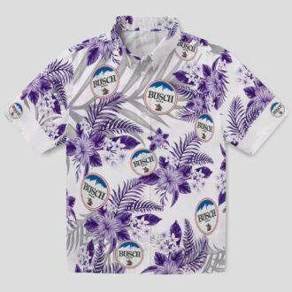 Purple Minnesota Vikings Hawaiian Shirt, Palm Leaves Hibiscus NFL Summer Outfit