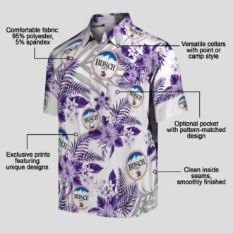 Purple Minnesota Vikings Hawaiian Shirt, Palm Leaves Hibiscus NFL Summer Outfit