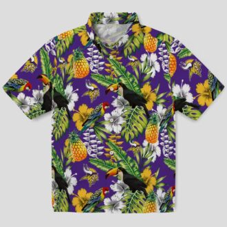 Tropical Toucan Minnesota Vikings Summer Trip Shirt, NFL Hawaiian Tailgate Outfit