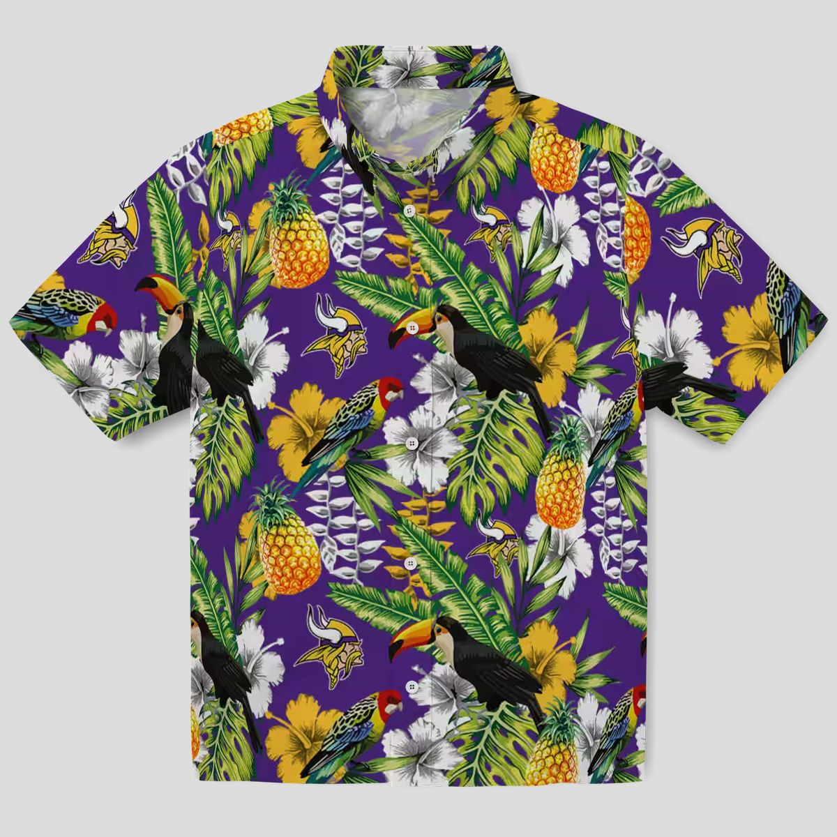 Tropical Toucan Minnesota Vikings Summer Trip Shirt, NFL Hawaiian Tailgate Outfit