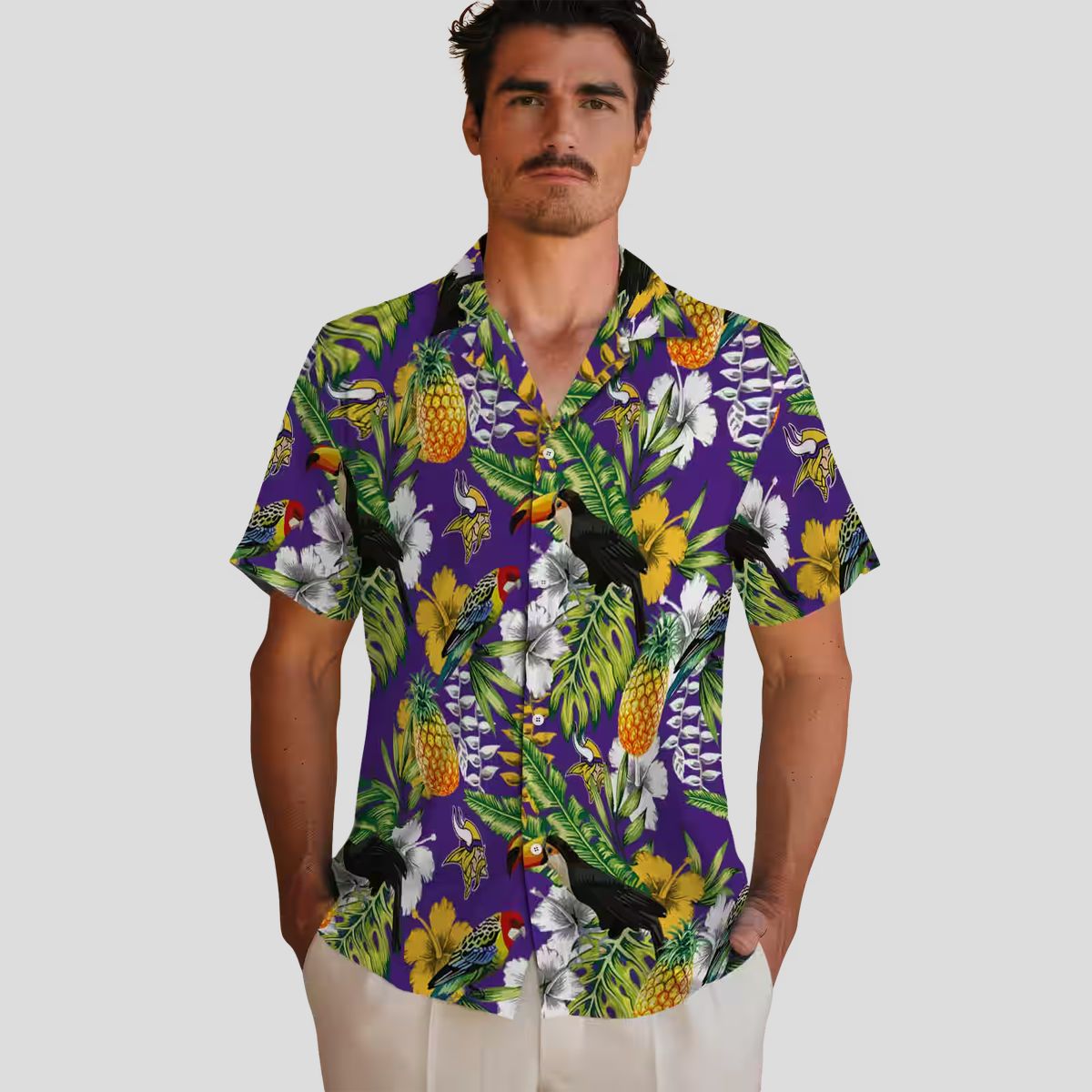Tropical Toucan Minnesota Vikings Summer Trip Shirt, NFL Hawaiian Tailgate Outfit